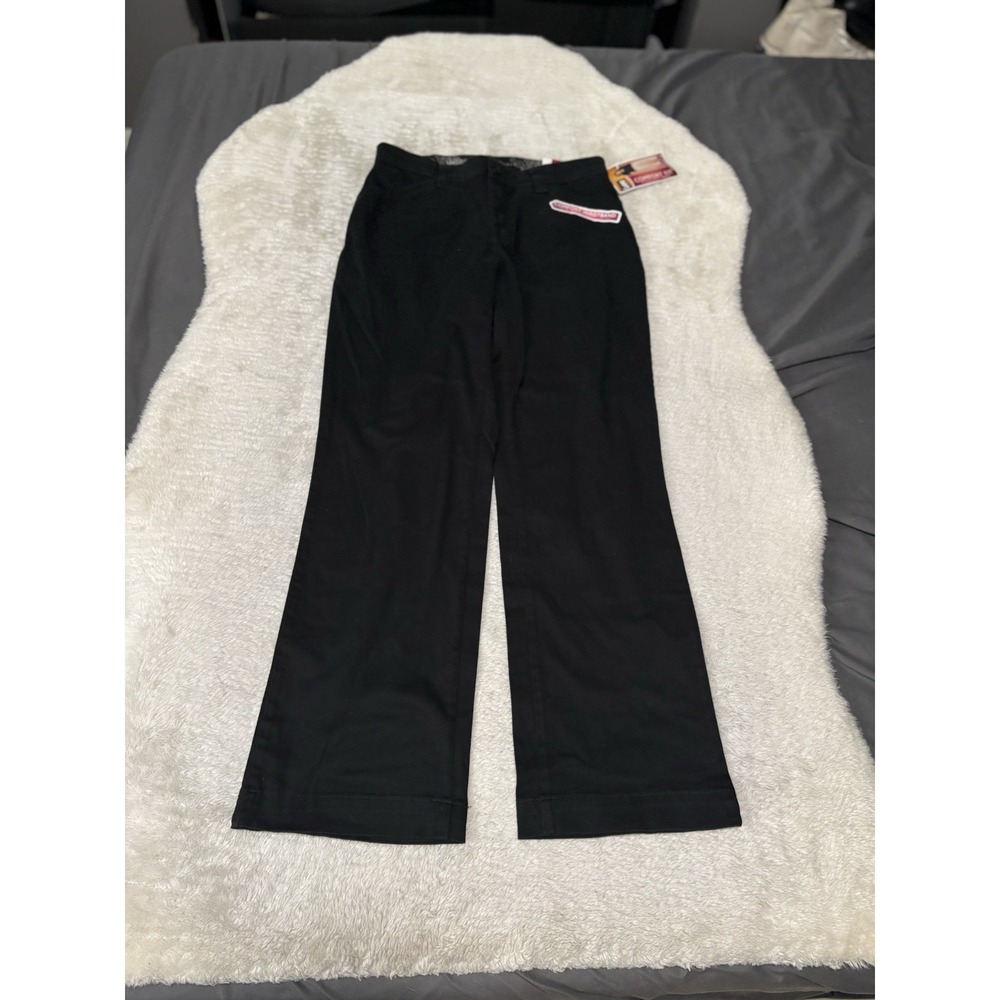 New Lee Comfort Fit Black Womens Chino Straight Pants Size‎ 6 Short